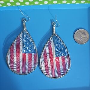 Patriotic Teardrop Earrings